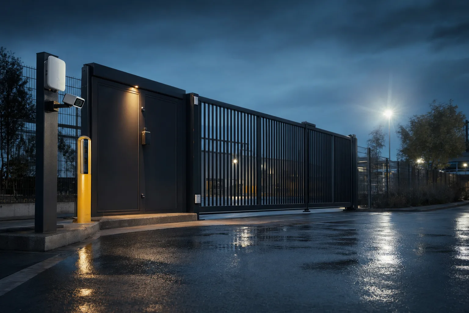 Representative real-world environment where ZEI deploys entry gates